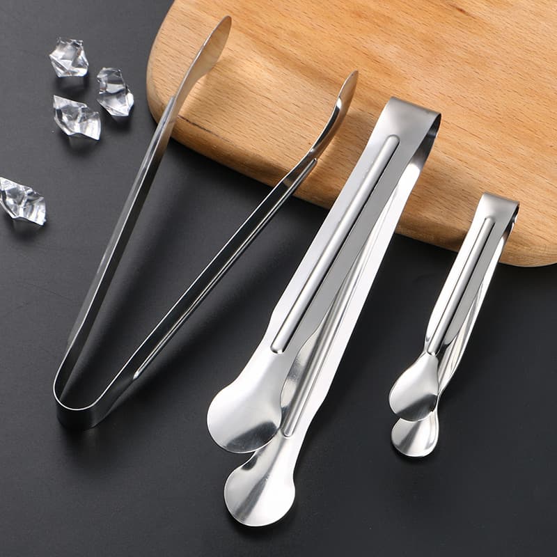Wholesale 304 Stainless Steel Thickened Ice Cube Tongs, Mini Food Tongs, Ice Grain Tongs, Bar Ice Tongs, Sugar Tongs