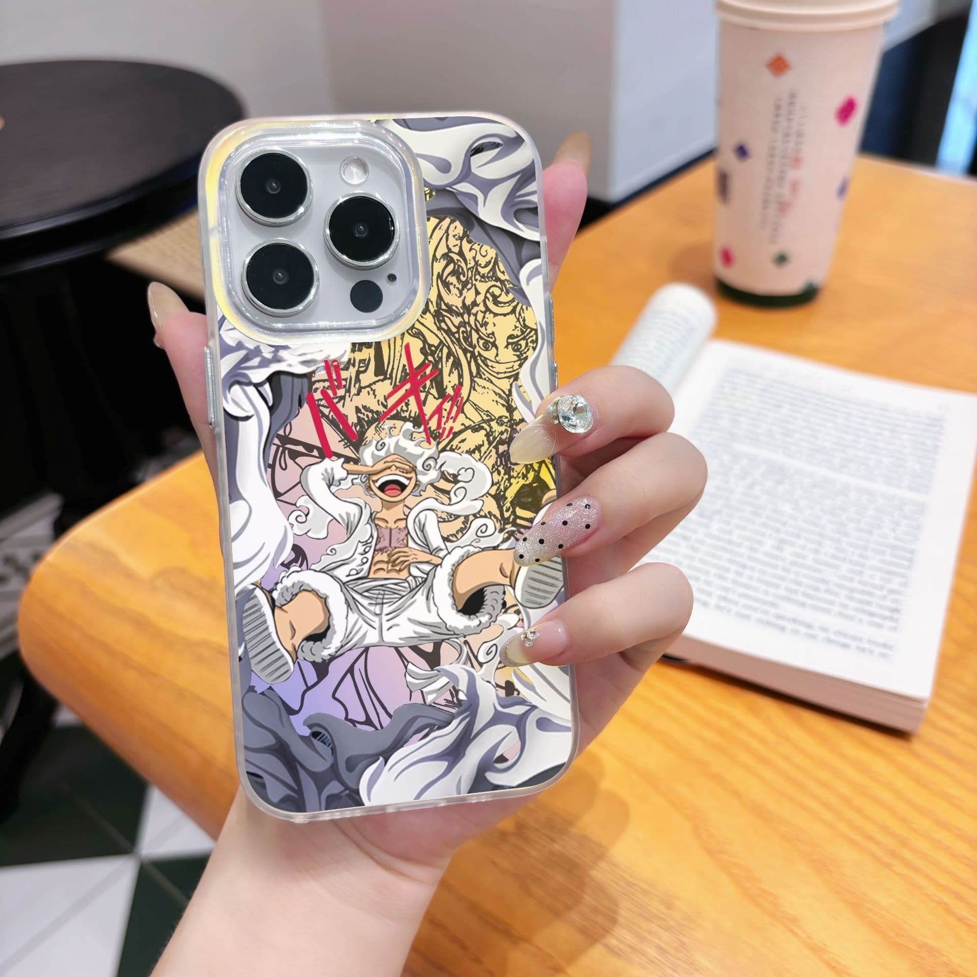 Suitable for iPhone17 mobile phone case iphone16promax15 hard 14plus luffy 13 chameleon 12 laser