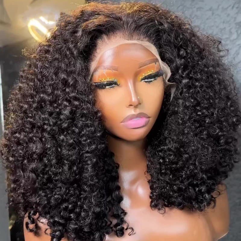 12A Pixie Curly Bob Brazilian 100% Human Hair Frontal Wig
