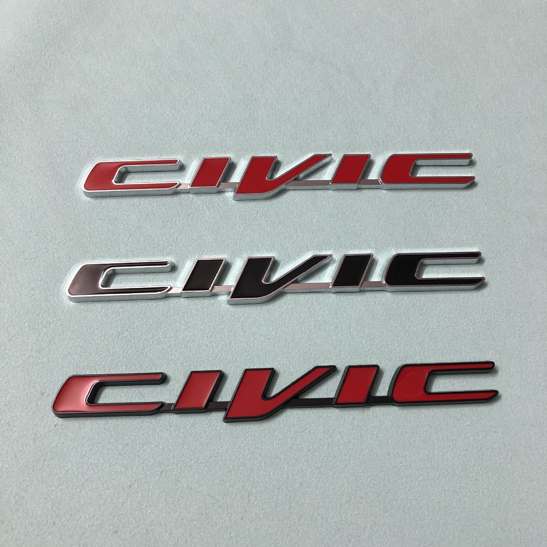 Suitable for Honda 10th Generation New Civic English Standard CIVIC Metal Car Label Sticker Rear Tail Box Car Label Decoration Sticker Modification
