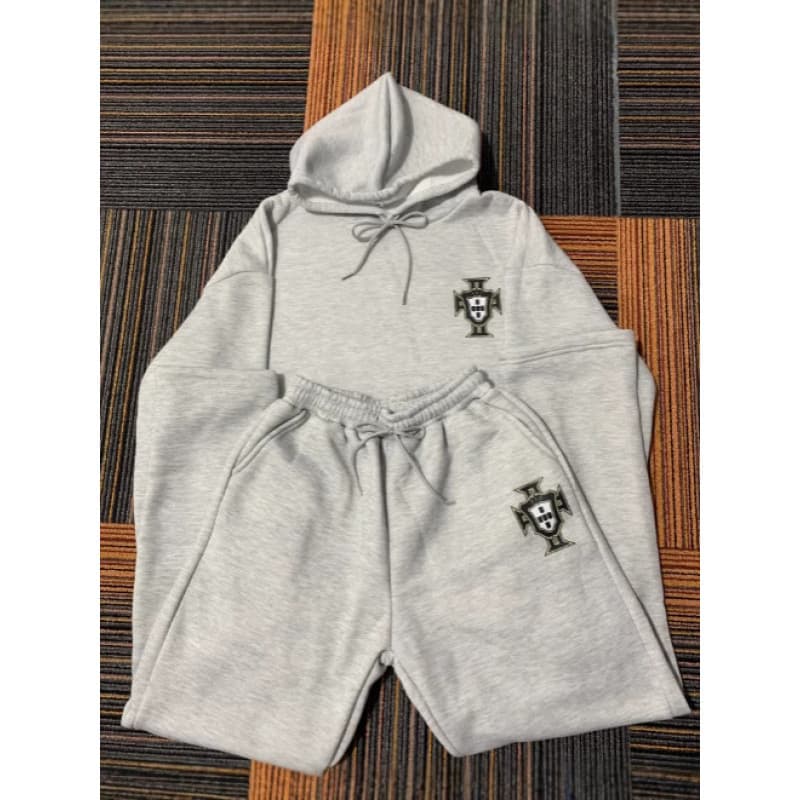2025 Hoodie Cross-border Autumn Long Sleeve Loose Casual Pants Japanese Style Hoodie Set Men's Heavyweight Hoodie