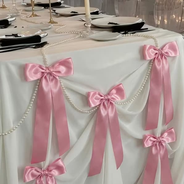 Cross-border New Pearl Bow Pendant Birthday Photo Prop Ins Style Room Window Wedding Wall Background
