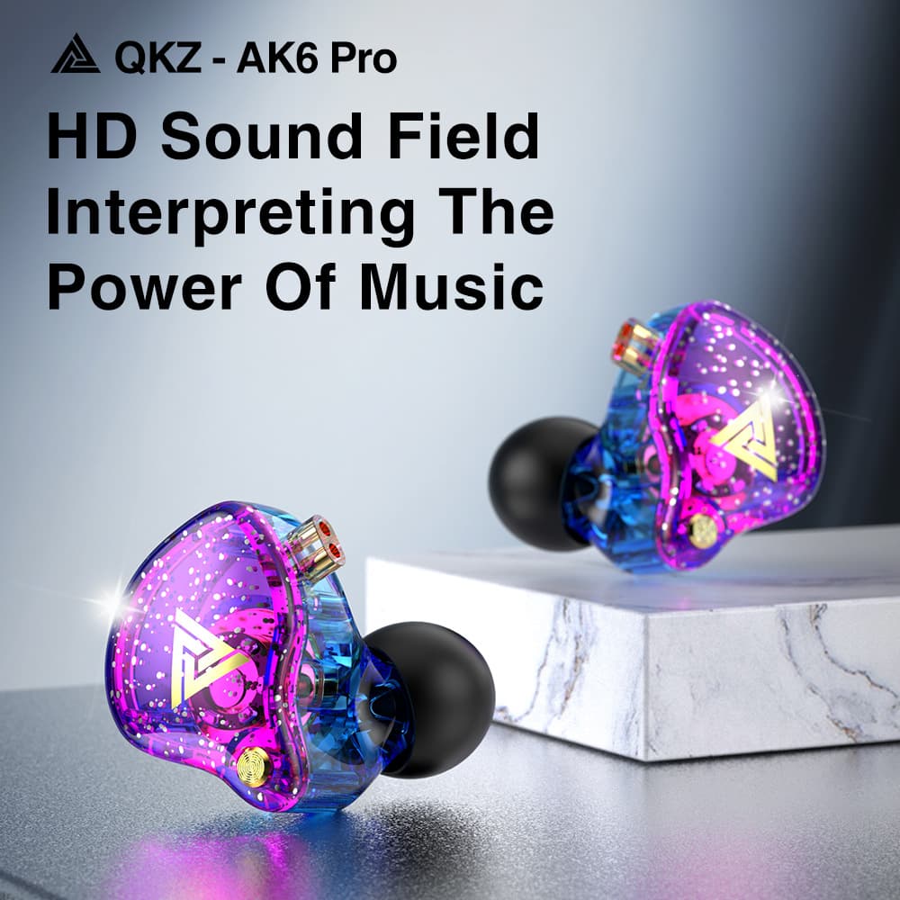 QKZ AK6 PRO Earphones HiFi Audiophile Heavy Bass In-Ear Wired Headphones for Mobile Phone and Computer Cross-Border Earphones