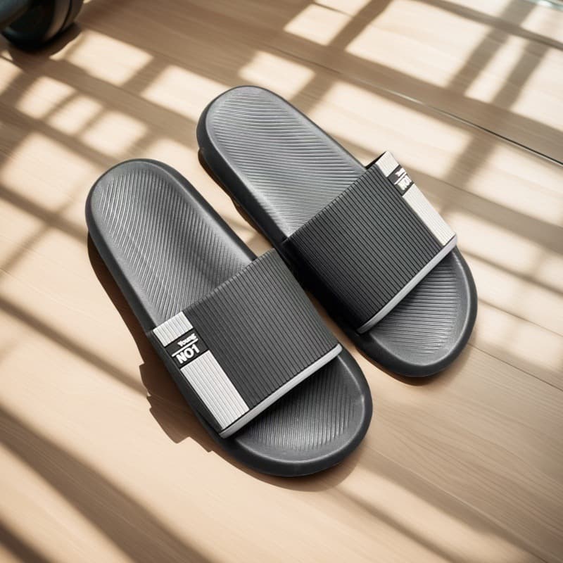Beauty Bridge Slippers Men's Summer Outfit Home Indoor Non-Slip Thickened Soft Bottom EVA Lightweight Outfit Sandals