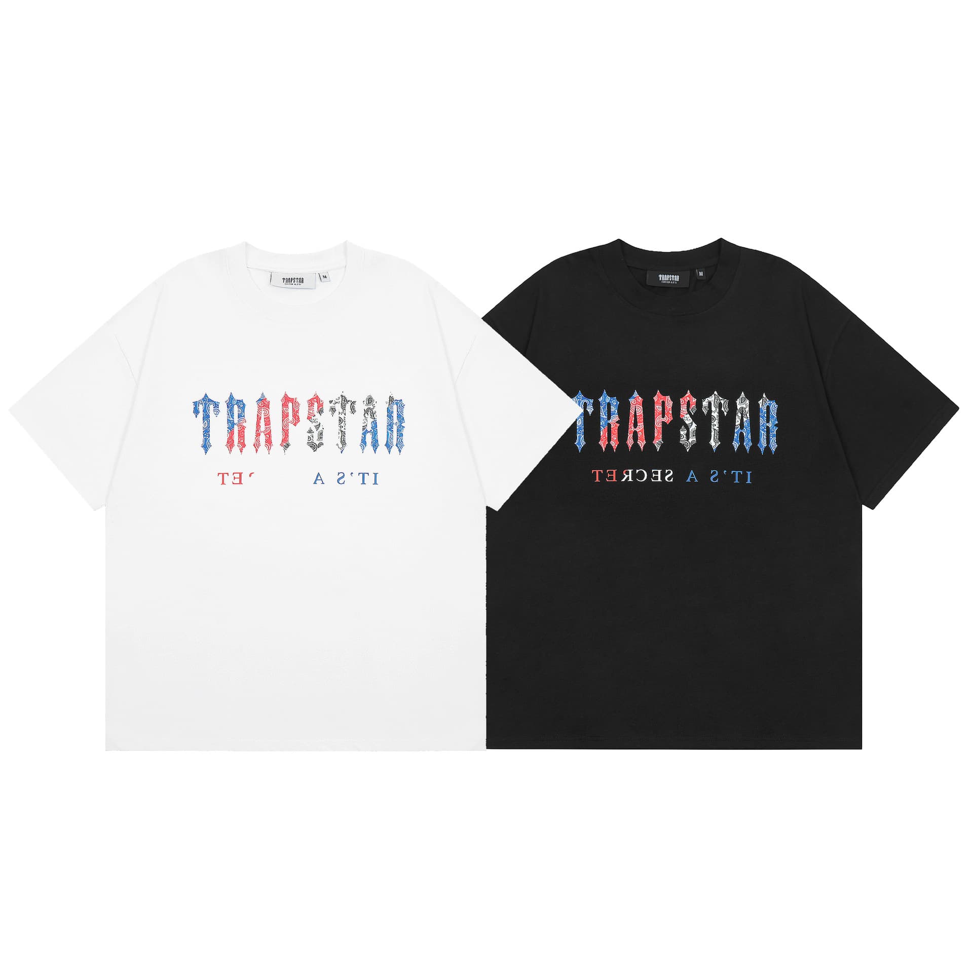 23 New Trapstar Letter Print Casual Loose Short-Sleeve T-Shirt from Niche Trendy Brand, Unisex