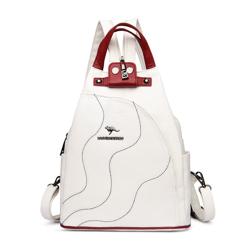 2024 new multifunctional backpack women's bag Korean style small backpack multifunctional shoulder bag chest bag color matching backpack