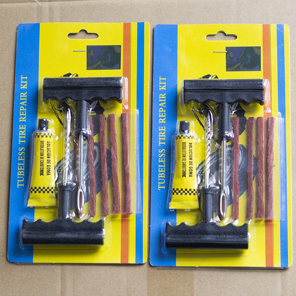 Car Tire Repair Tool Kit Vacuum Tire Motorcycle Quick Repair Rubber Strips 8-Piece Set Maintenance Tools