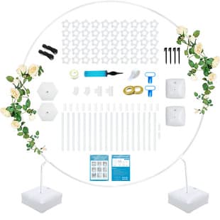 [2-in-1] Wholesale Balloon Arch Frame Set, Wedding PVC Round Ring Balloon Hoop with Water Bag Base, Arch Shape