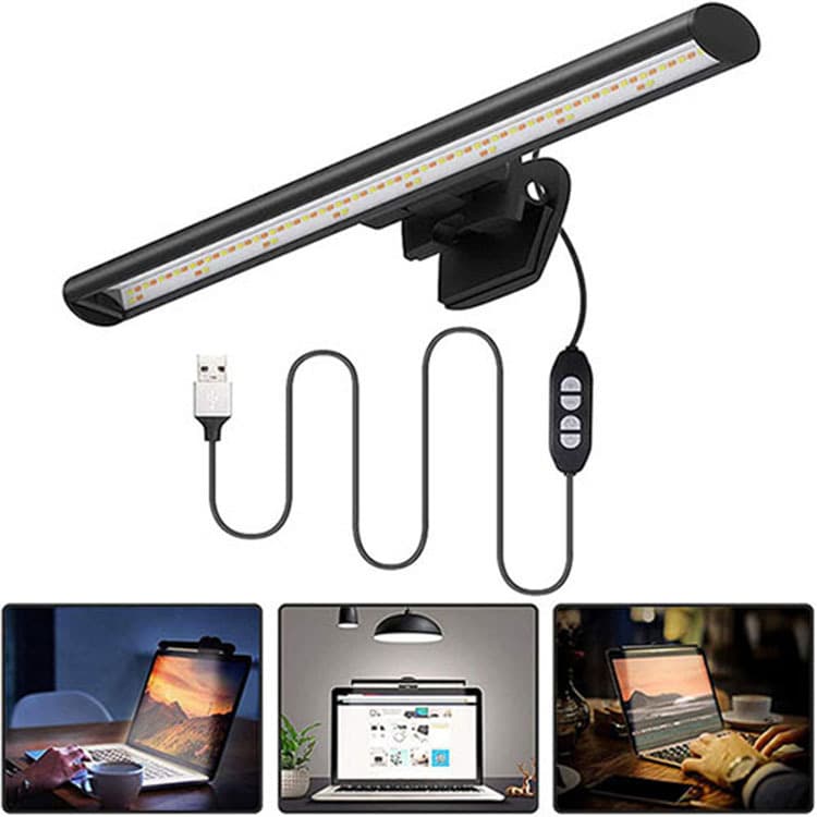 Cross-border Best-selling Asymmetric Dimming Screen Eye-protection Lamp Anti-blue Light Reading Desk Lamp Student Dormitory Computer Lamp