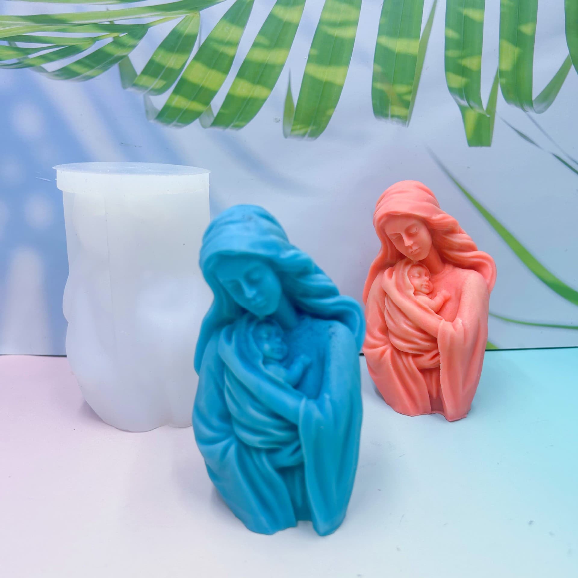 New Mother-Child Embrace Aromatherapy Candle Silicone Mold DIY Mother's Day Plaster Ornament Handmade Soap Decoration Mold