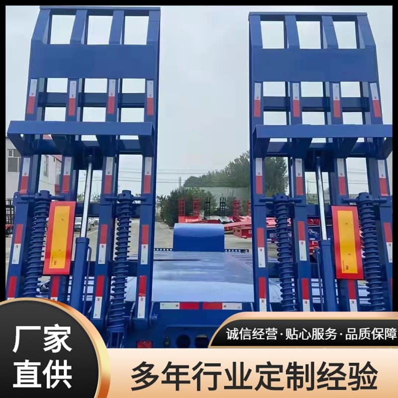 16m 6-axle low-bed semi-trailer with spring ladder, special heavy machinery transport vehicle, air suspension