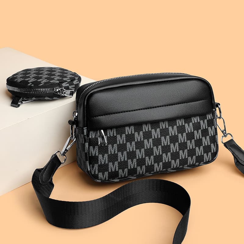 New trendy casual postman shoulder bag, simple crossbody bag, personalized fashion, retro small square bag, trendy