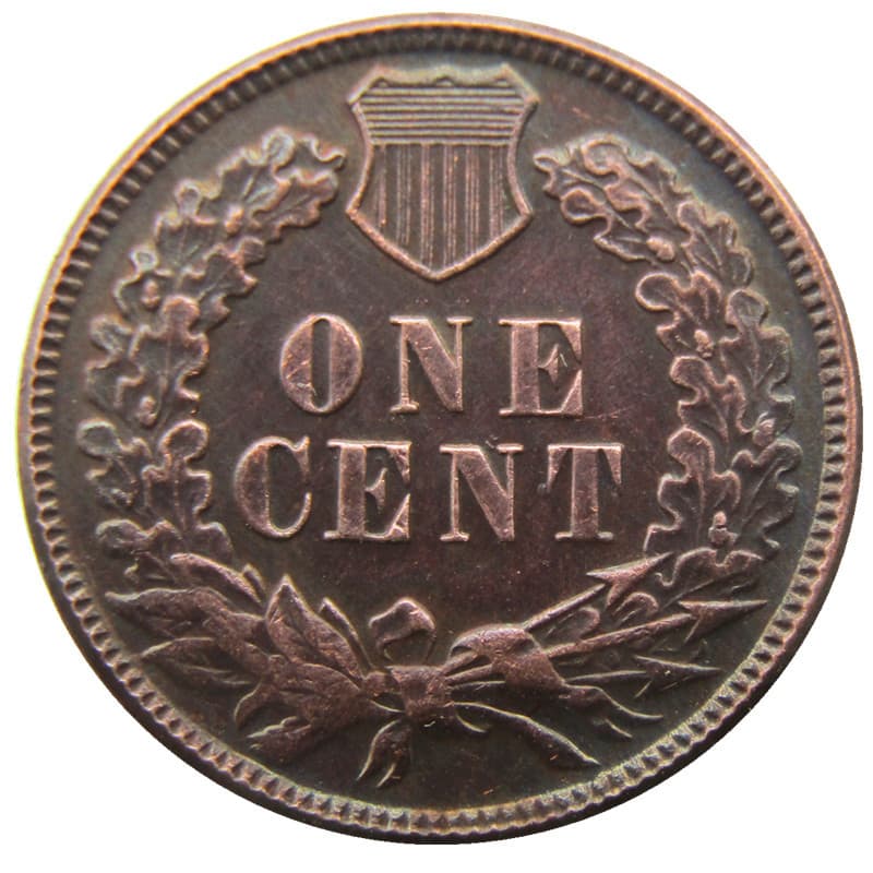 Antique-style American One Cent P Indian Head Cent 1859-1909 Year Mark, Purple Copper Material Replica Commemorative Coin