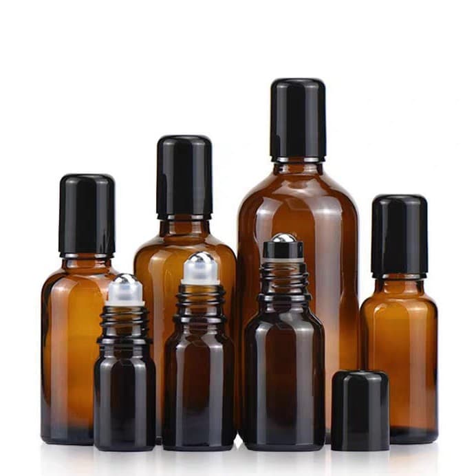 Essential Oil Perfume Roller Bottle, Medicine Alcohol Transparent Glass Amber Liquid Empty Bottle, Essential Oil Bottle Glass Bottle Cylinder