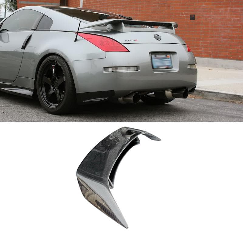 Compatible with Nissan 350Z Z33 Carbon Fiber Modification Nismo Style Spoiler Large Rear Wing GT Diffuser Add-on