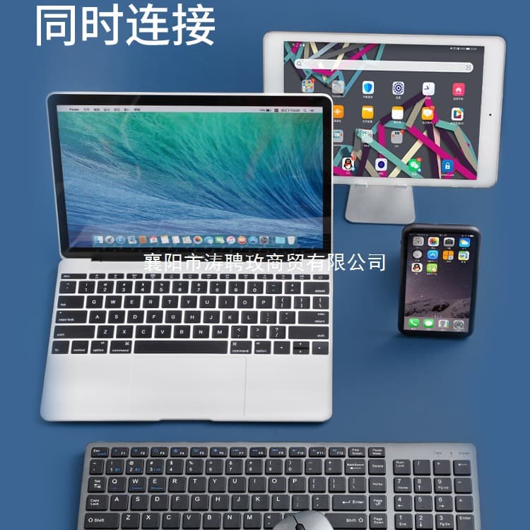 Wireless Keyboard and Mouse Set Bluetooth Compact for Tablet Laptop MacBook Pro Silent Rechargeable Mini