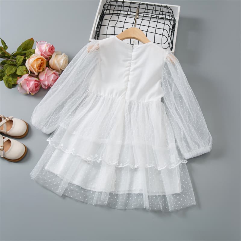 Girls' Dresses Spring and Autumn New Children's Chinese Style Hanfu Skirts Little Girls' Fashionable Embroidered Princess Dresses