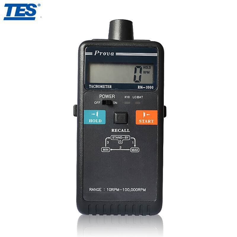 Taiwan TES non-contact photoelectric tachometer RM-1000, high-precision digital electronic tachometer