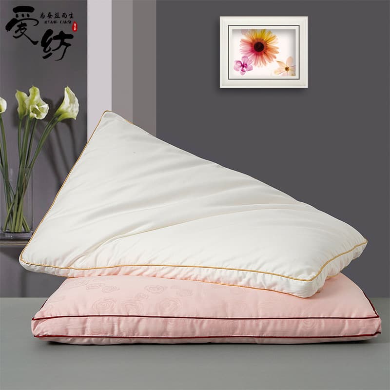 100% Silk Pillow Pure Silk Adult Pillow Core, Soft Neck Care Sleep, All-Cotton Mulberry Silk Pillow Wholesale