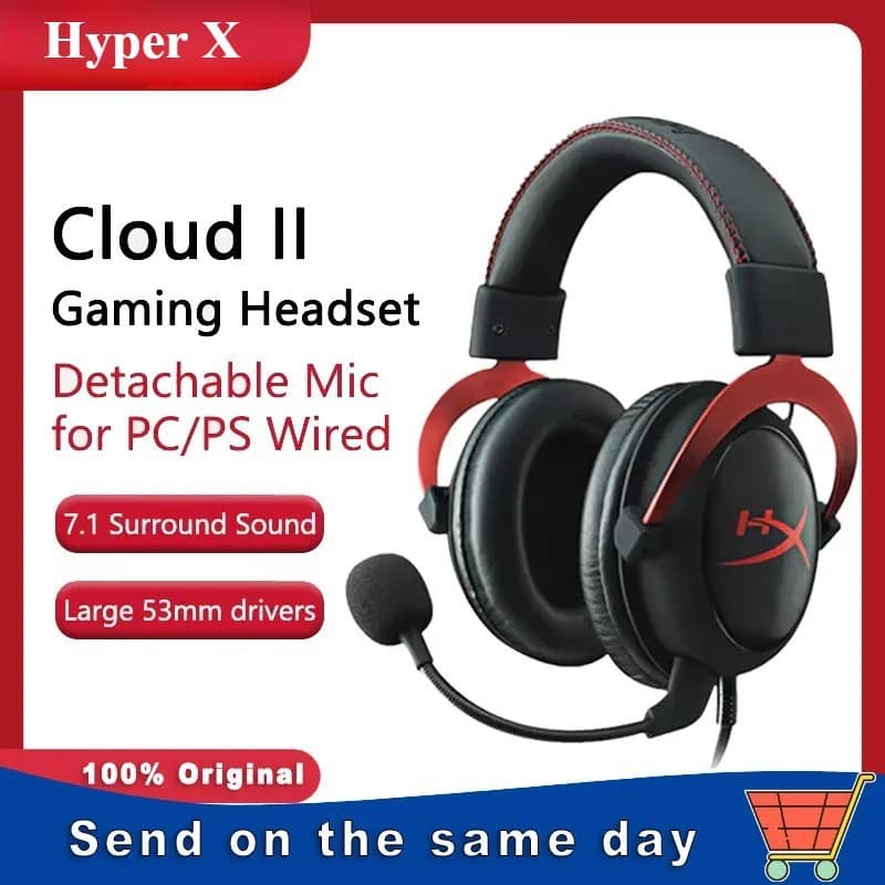 Hyper X Cloud II Wired Gaming Headphone Hi-Fi 7.1 Surround