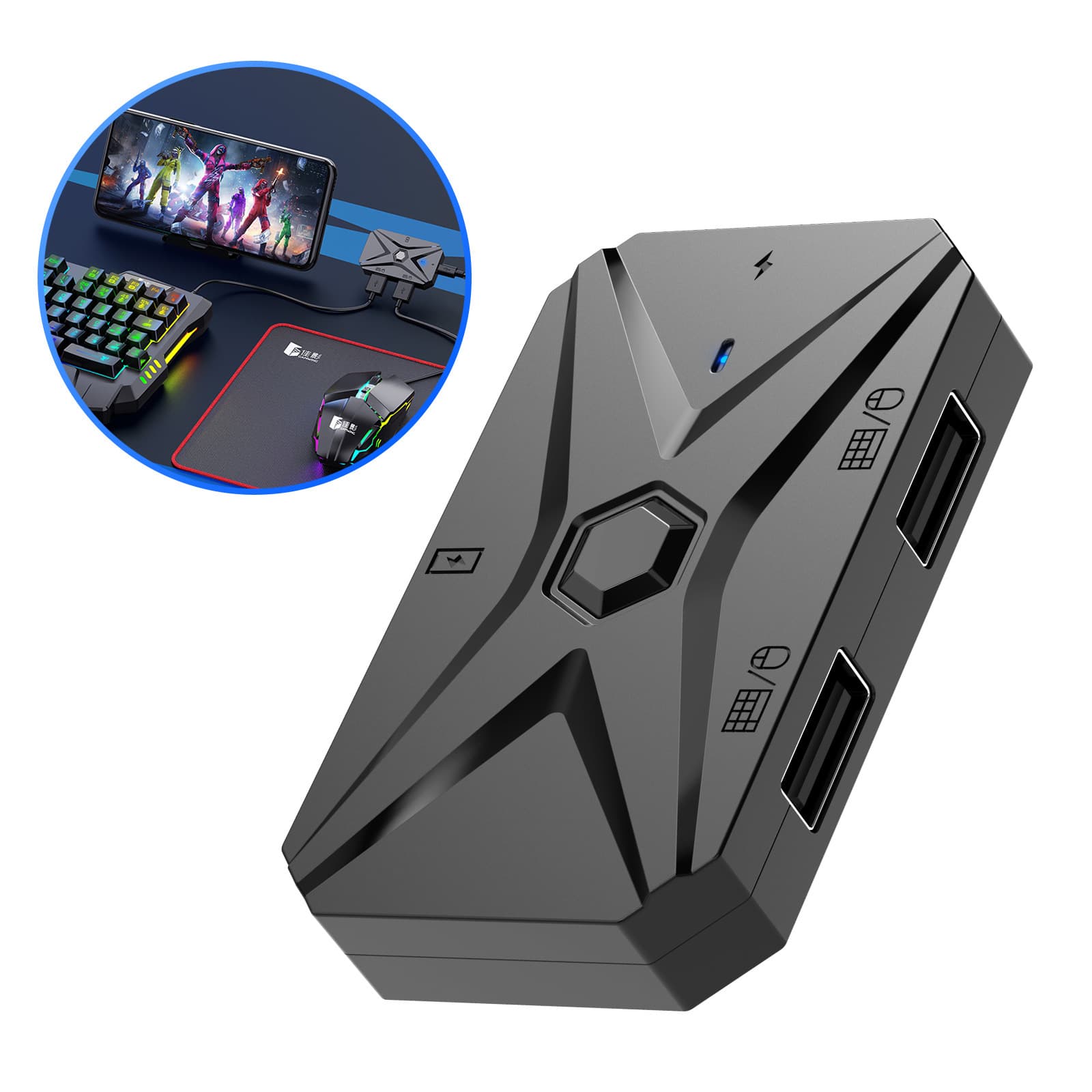 Gamwing M1 Pro+ Mobile Game Keyboard & Mouse Adapter for PUBG