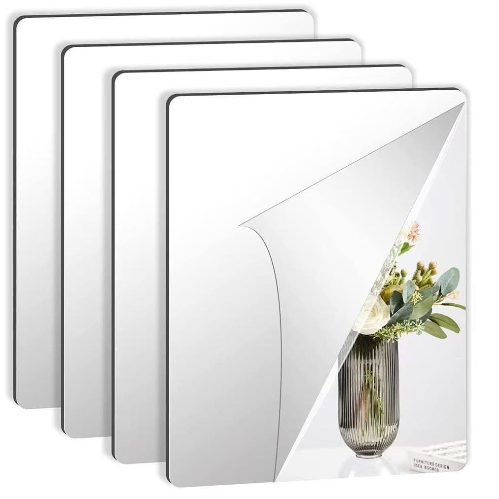 Acrylic wall-mounted self-adhesive full-length mirror for bedroom, dormitory, and bathroom; high-definition soft mirror.
