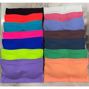 Hot Selling New Summer European and American Women's Bustier Bra Set with Padded Cups Comfortable Knit Ribbed Multi-Color Wholesale