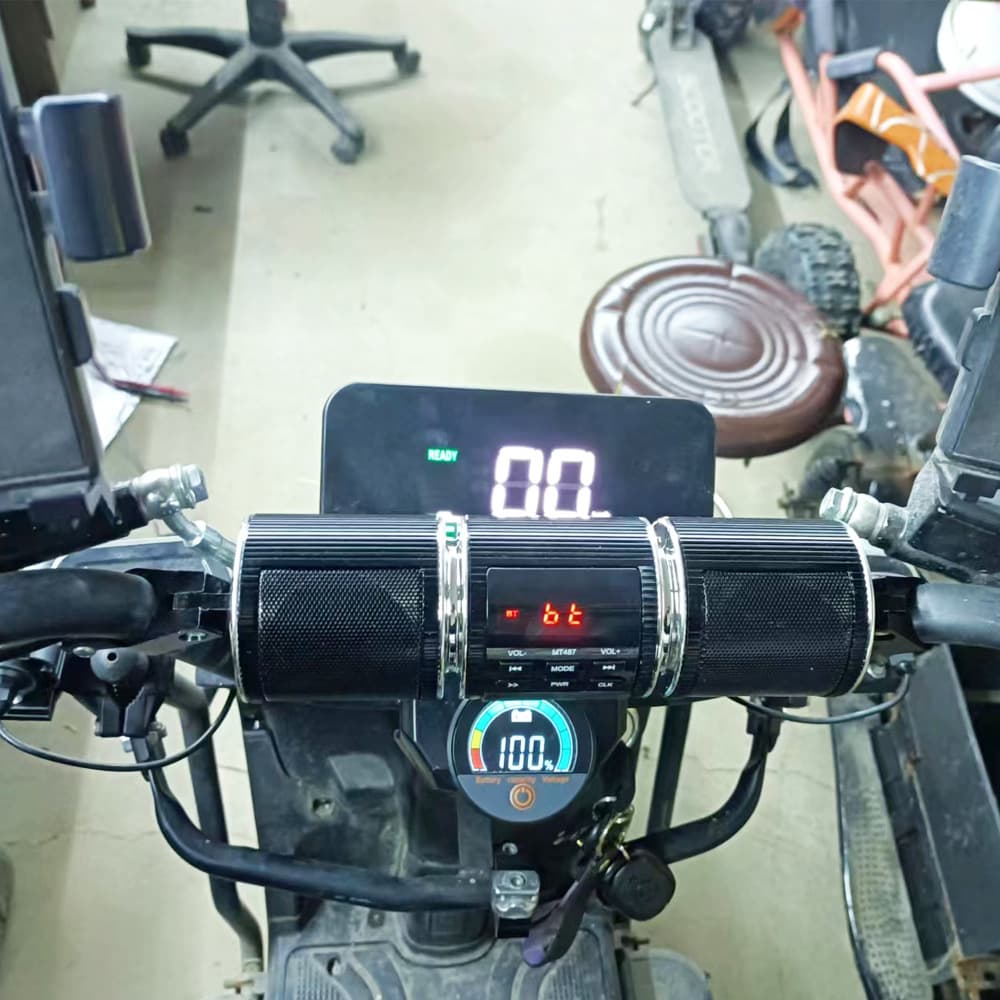 MP3 player, FM radio, USB amplifier speaker, motorcycle modification, waterproof, high-quality, high-power, blue...