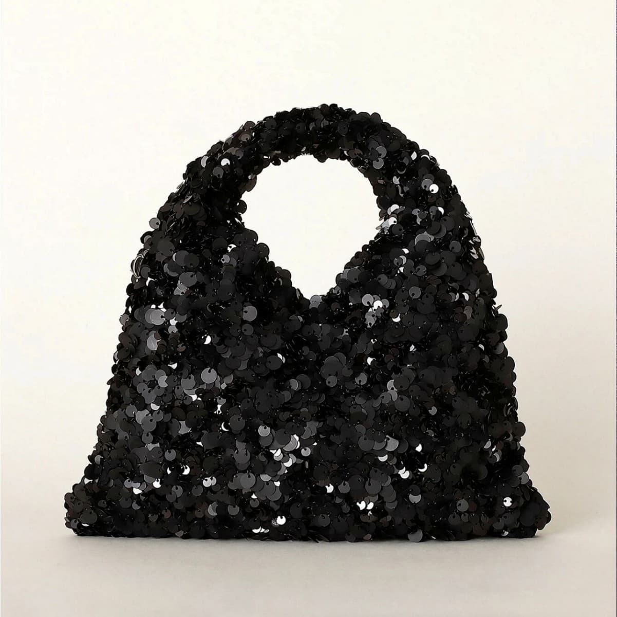 2026 Fashion Black Sequin Shoulder Bag Niche Versatile Hand-carrying Cross-Body Dumpling Bag Can Be Shipped Cross-Border Evening Bags