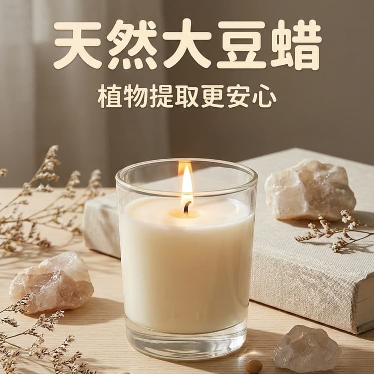Cross-Border Classic European-Style Odorless 103 Transparent Glass Candle Romantic Candlelight Dinner Wedding Ivory White Lighting