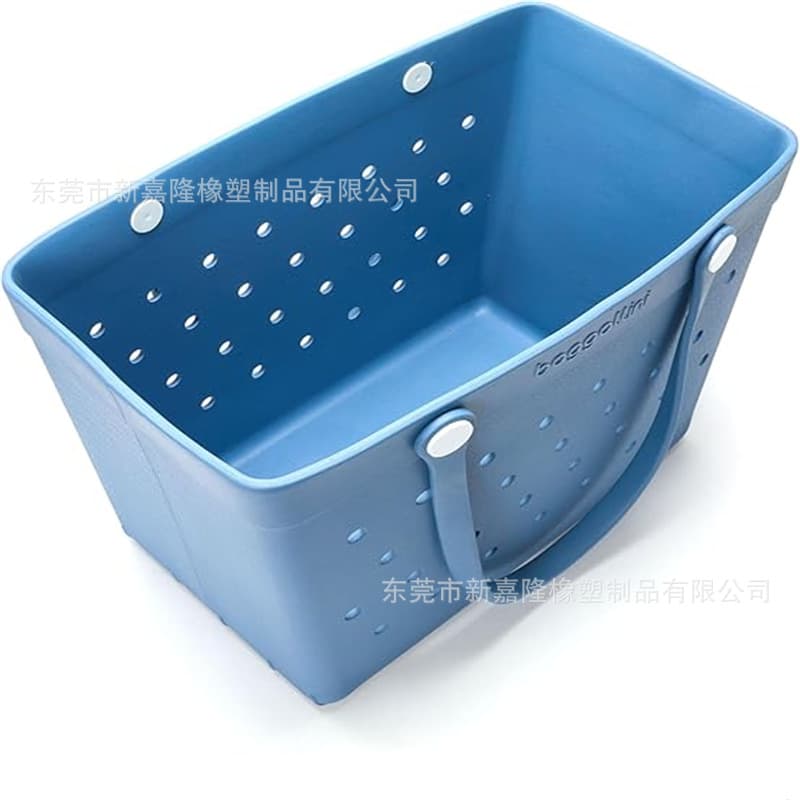 Cross-border Hot-Selling EVA Material Beach Bag, Fashionable Portable Mesh Tote for Shopping and Camping Storage, Grocery Basket