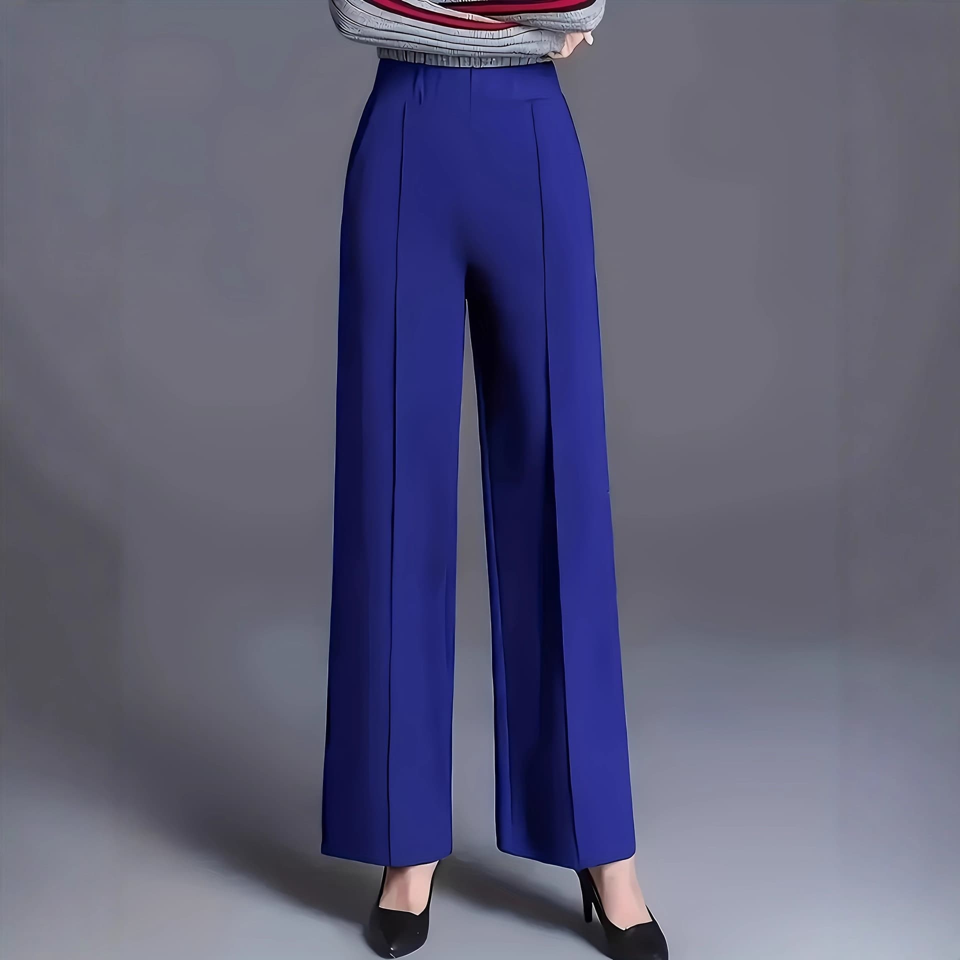 2026 Cross-border Amazon Independent Station Women's Spring/Summer High-Waist Loose Fit Slimming Casual Trousers Slimming Suit Pants
