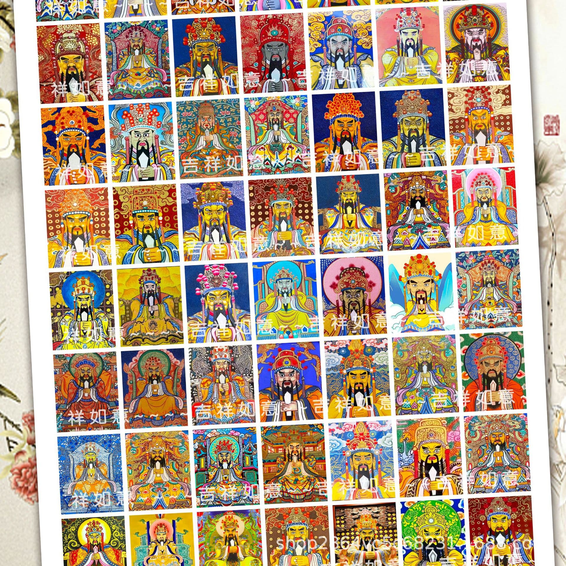 Tangshan Tibetan replica of ethnic custom-made Dragon Five Lord, Yellow God of Wealth and Green Tara, Nepalese Tibetan style Zakilam