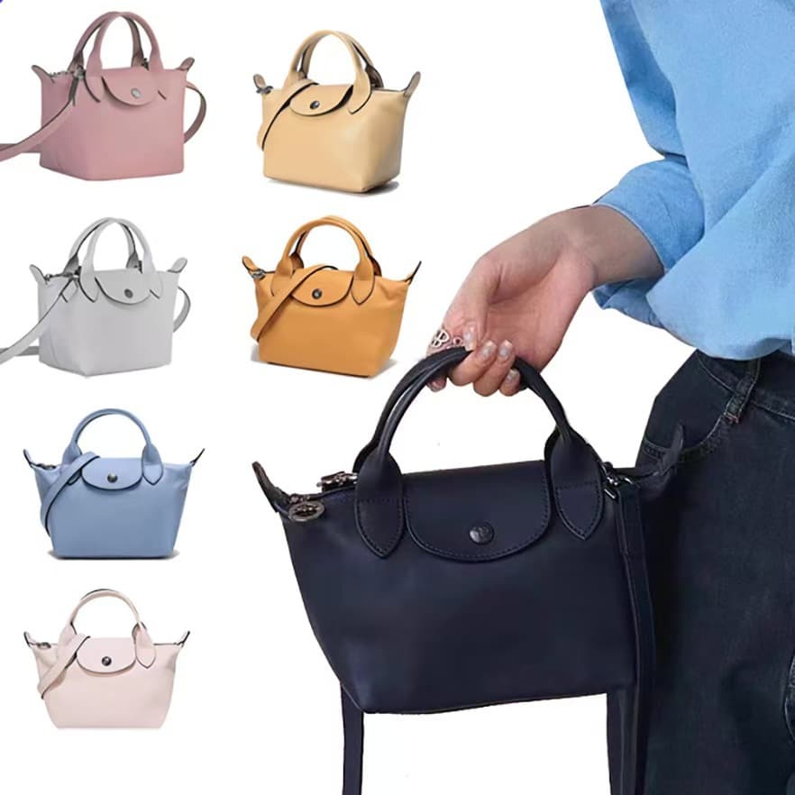 High-Quality Dragon Embroidery New Lambskin Mini Dumpling Women's Bag Simple Handheld Shoulder Crossbody Mini Underarm Bag