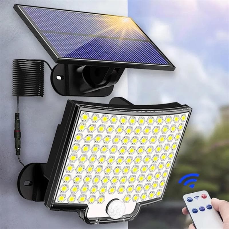 Solar Powered Garden Lights 106LED Wall Lamp Solar Lawn Lamp Split Sensor Outdoor Decorative Lighting