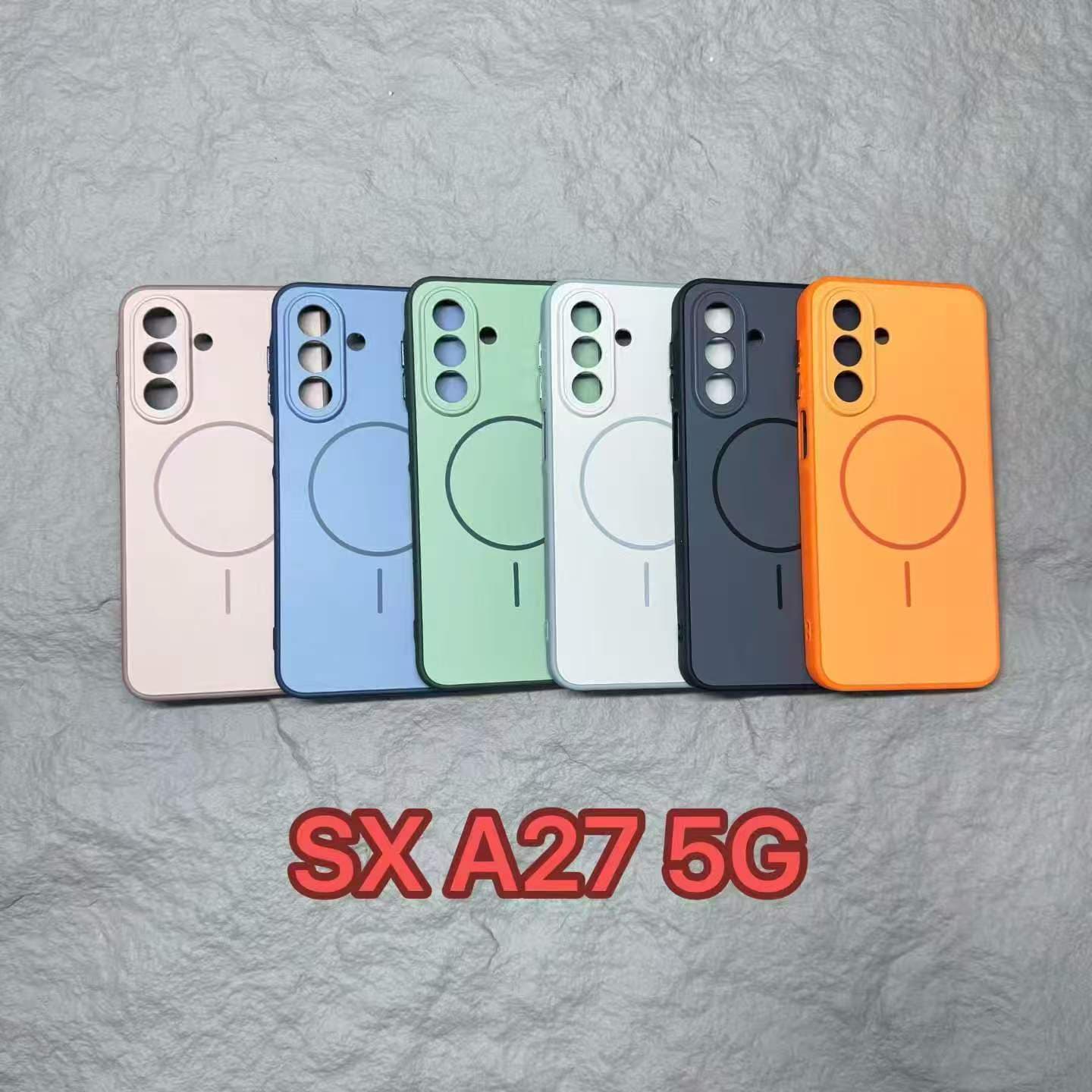 Two-color colorful shell suitable for Samsung A27 contrasting color skin-feel two-in-one anti-fall hard shell A26 A55 S26 A07