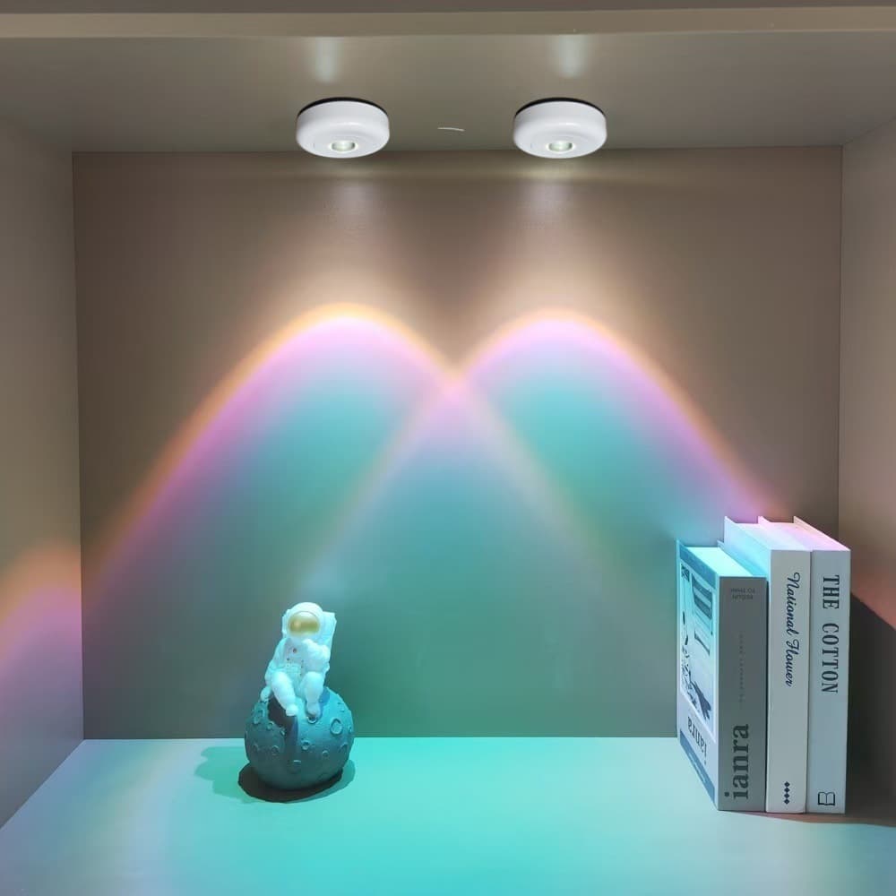 Cross-border New Clap-Activated Night Light Cabinet Lamp, 2-Level Brightness Adjustable 3AAA Batteries (Not Included)