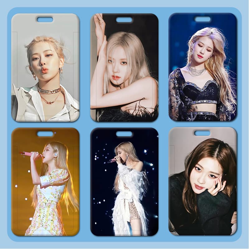 blackpink park chaeyoung rose card set student meal card campus card ID bus card halter factory hard card