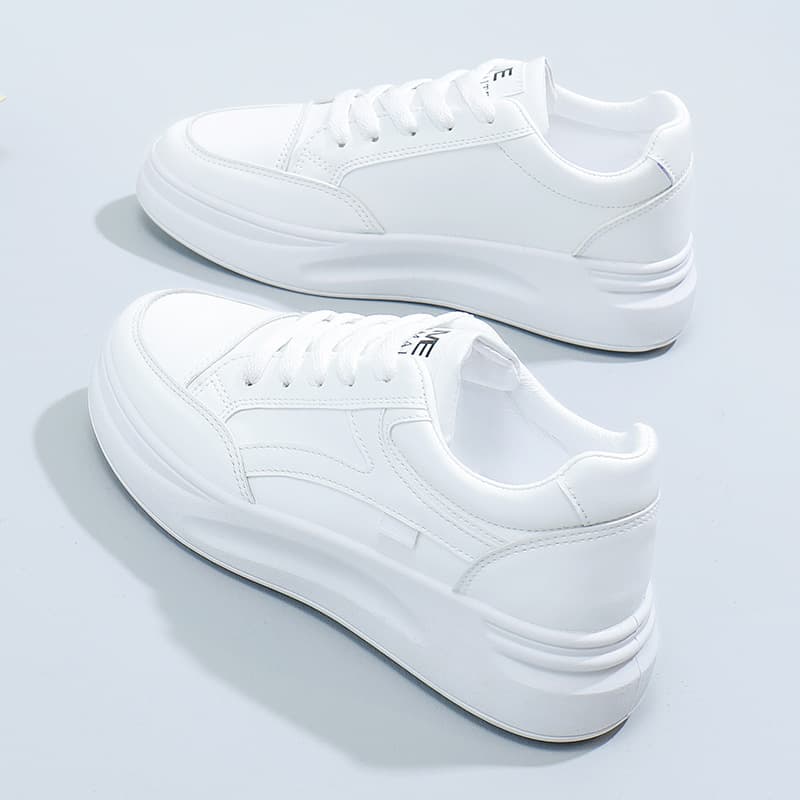Cross-border Large Size Women's White Sneakers 2026 New Spring Casual White Sports Shoes Women's Breathable Shoes