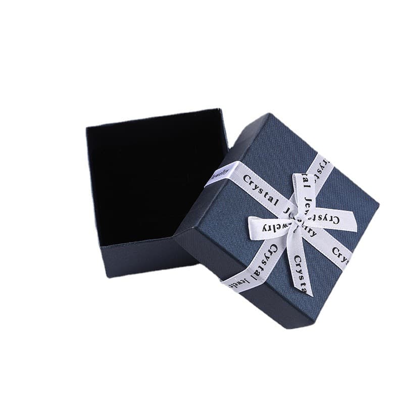 Valentine's Day Letter Bow Lid and Base Gift Box Necklace Jewelry Box Birthday Gift Packaging Box Jewelry Box