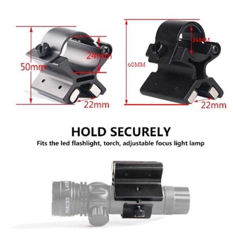 Outdoor tactical strong magnetic iron bracket magnet flashlight clip quick release bracket Portée magnétique