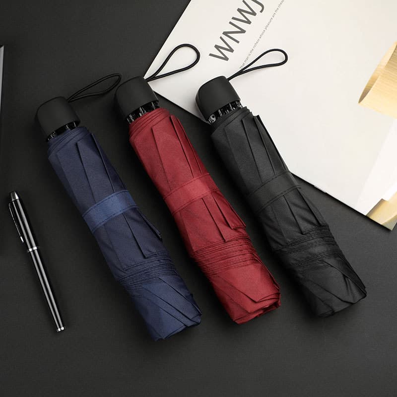 Factory Direct Folding Impact Cloth Umbrella, Custom Logo Promotional Gift Umbrella with Printed Text and Patterns