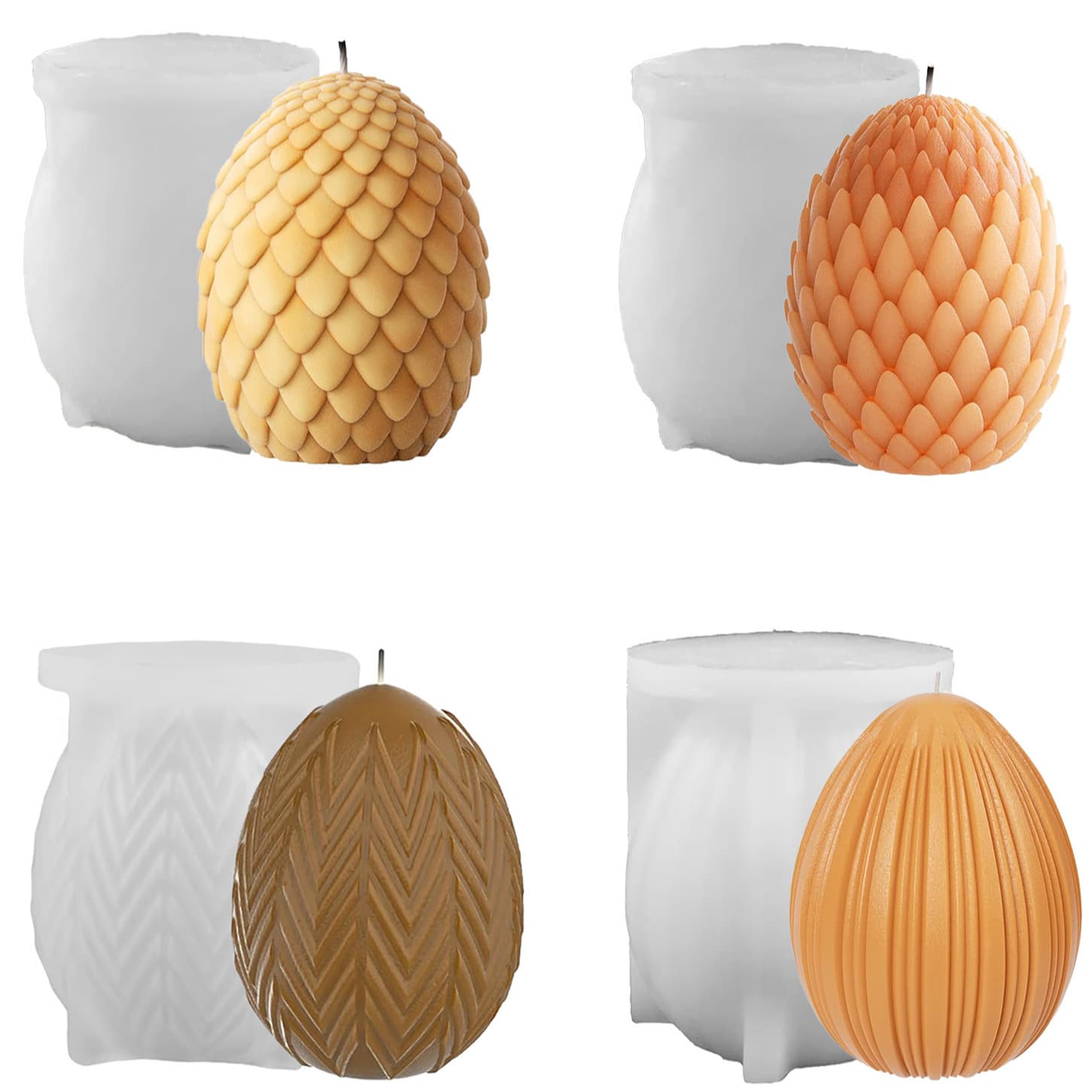Dragon crystal dragon egg scented candle silicone mold Easter diy egg gypsum resin ornaments wholesale