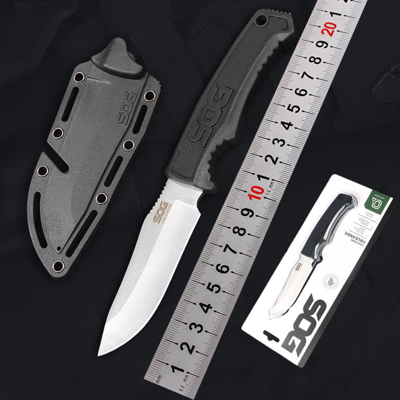 Outdoor Multifunctional Camping Knife K-Sheath Portable Survival Small Straight Knife Suction Card Anti-Slip Knife Self-Defense Knife Dropshipping