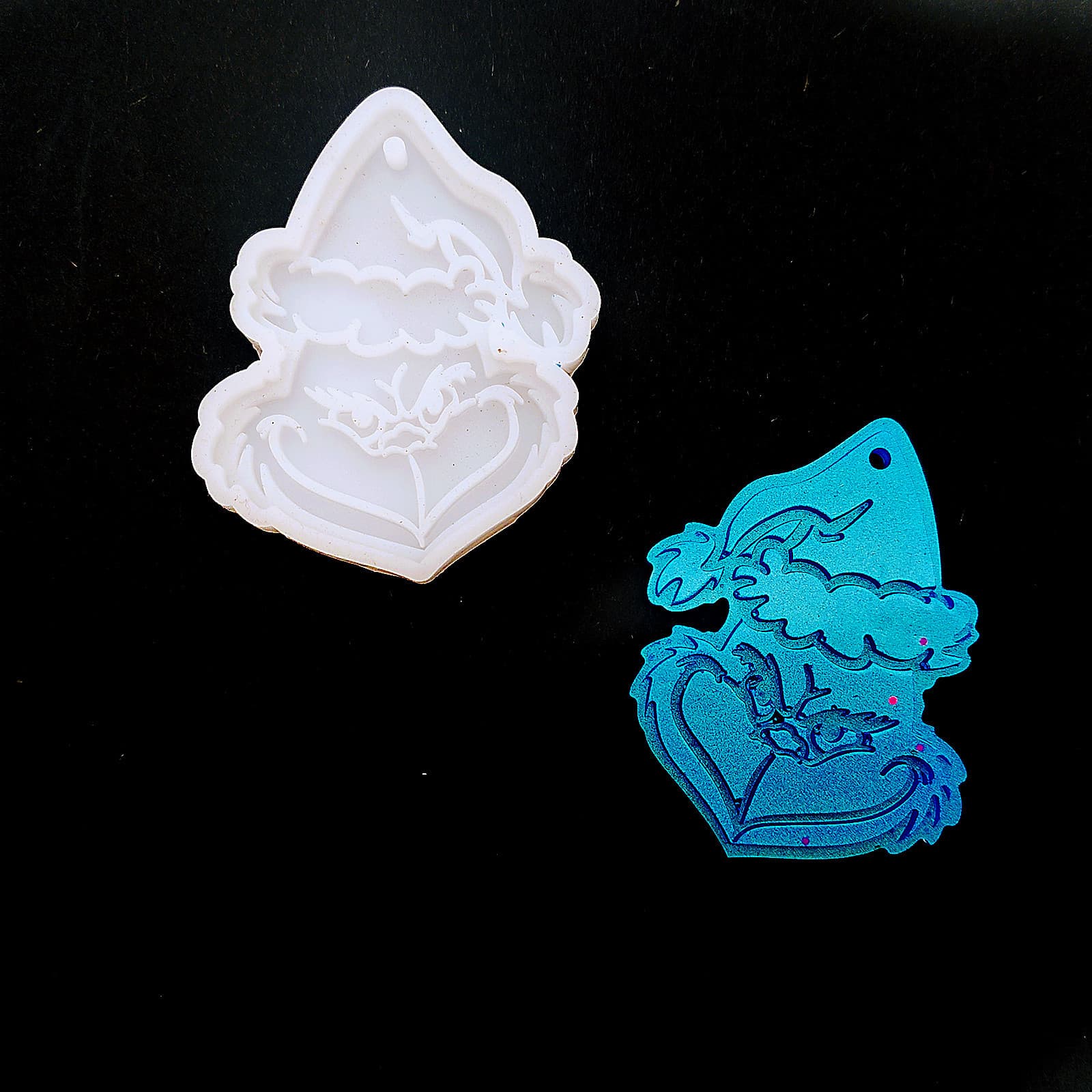 Christmas Keychain Pendant Grinch Mold Monkey Grinch Crystal Epoxy Silicone Mold DIY
