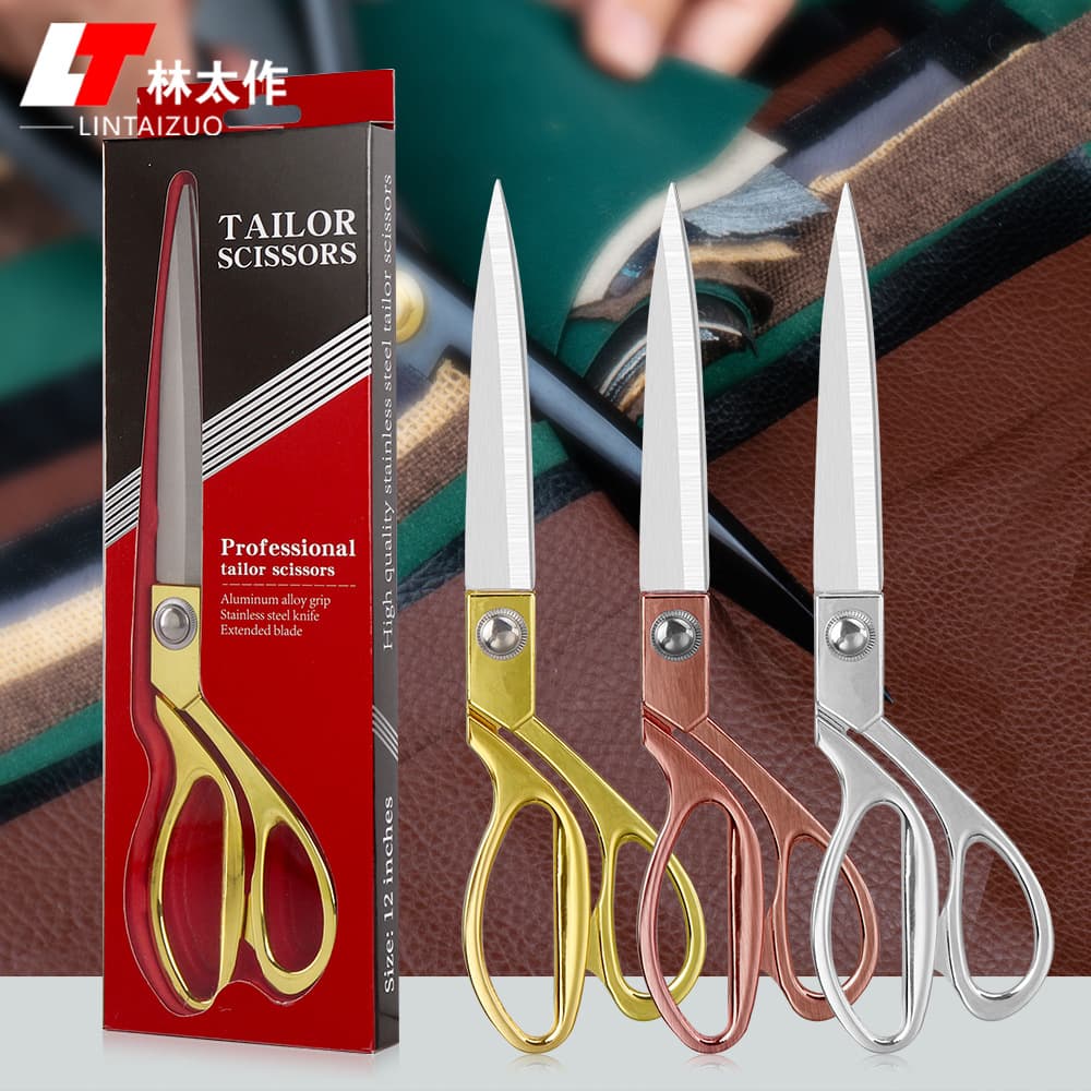 Lin Taizuo Gold-Plated Tailor Scissors Alloy Clothing Thread Cloth Scissors 8 Inch 9 Inch 10 Inch Tailor Scissors Sewing Scissors
