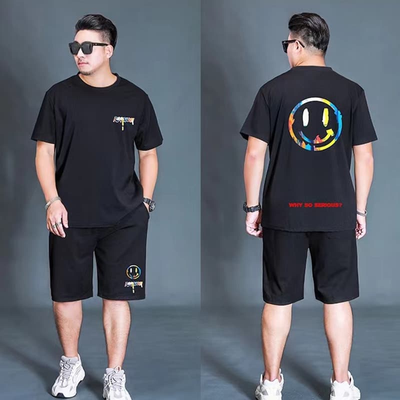 T6086 T-shirt - D7086B Ice Silk Shorts - C8062B Ice Silk Pants Versatile Casual Set