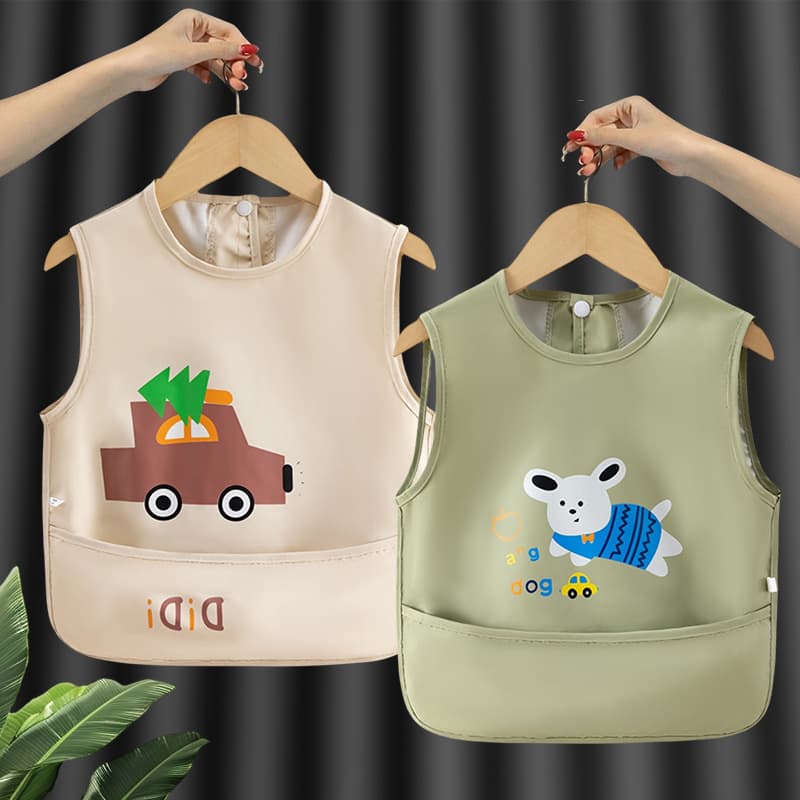 Children's Bib Apron Baby Eating Bib Waterproof Feeding Bib Drool Towel Summer Thin Sleeveless