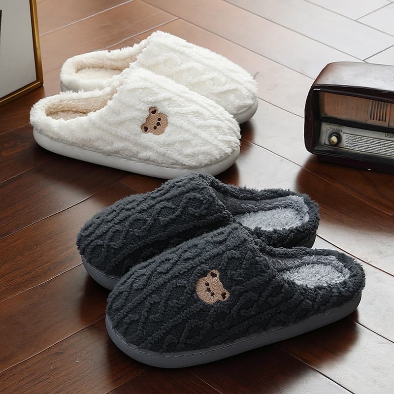 Cotton slippers for women in autumn and winter 2024 new indoor home use non-slip household couple slippers for men to keep warm in winter