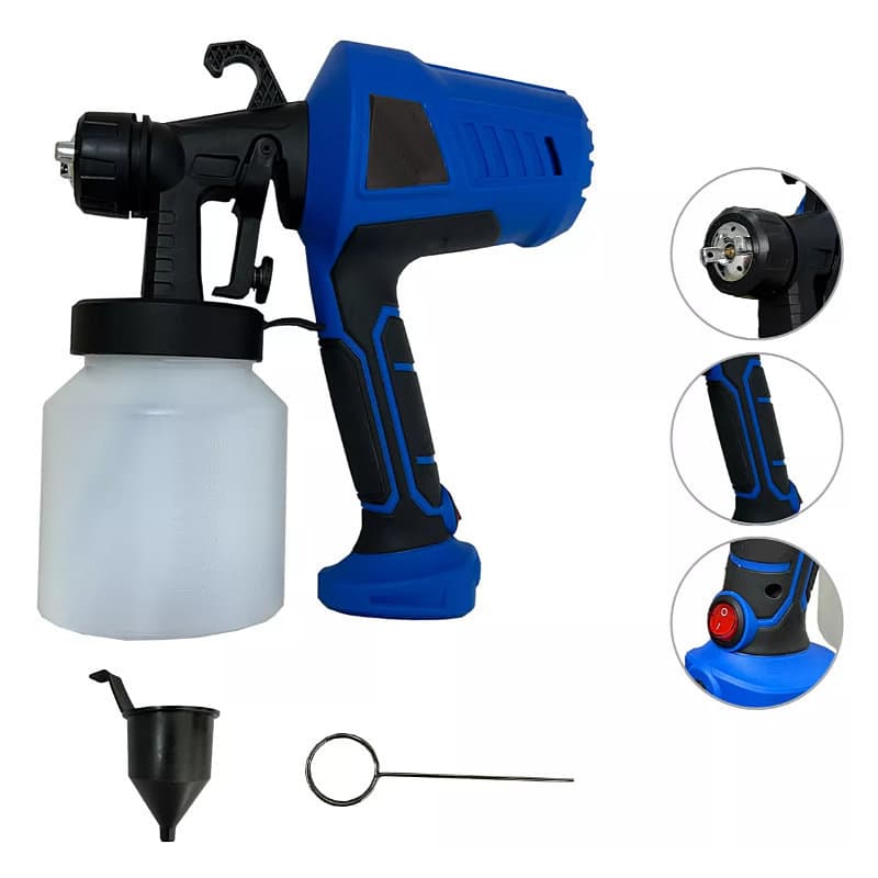 RN-281 Electric Paint Sprayer Compressor Steel Nozzle 110V Blue Power Supply Easy to Use Convenient